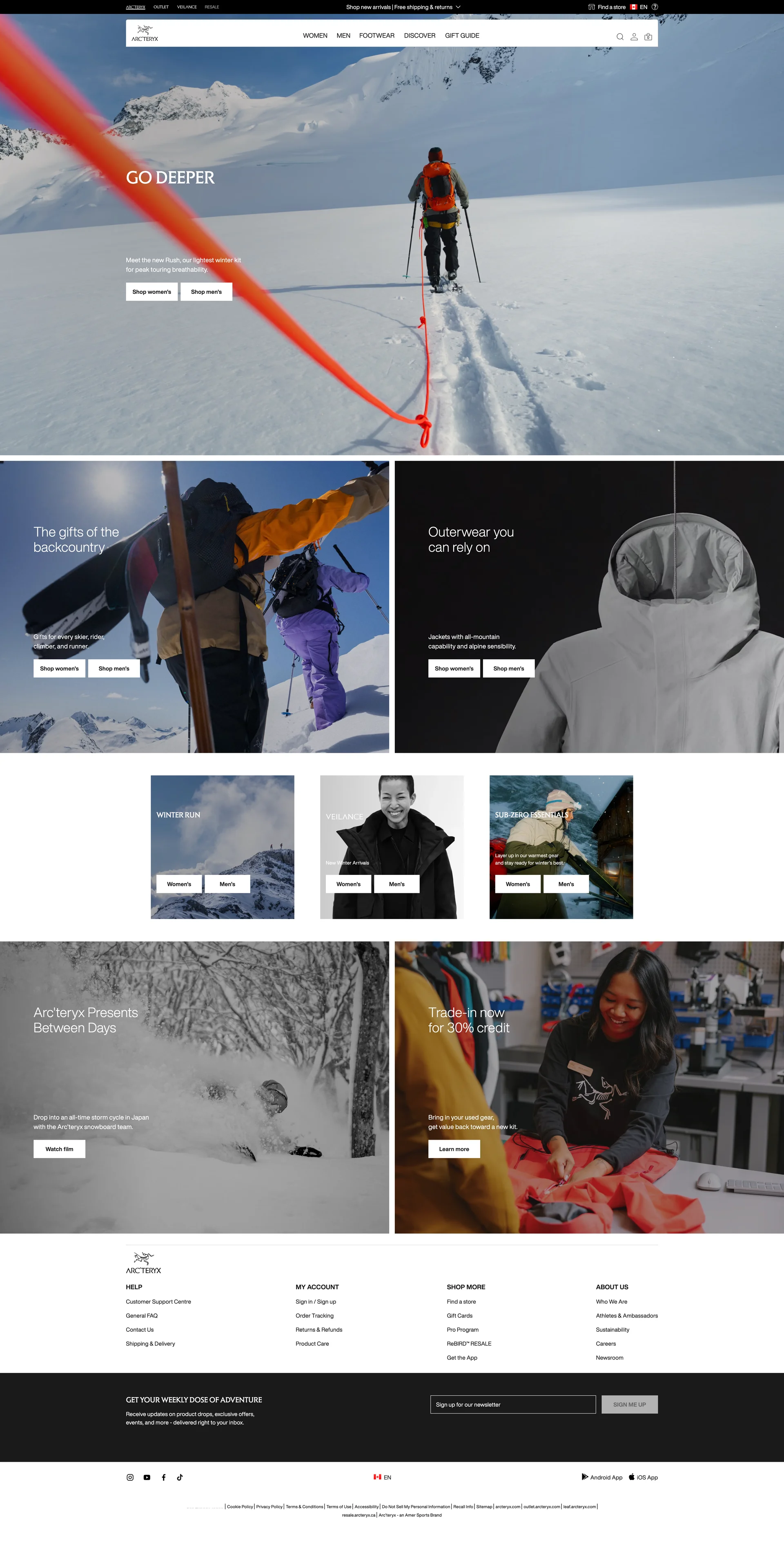 Arc'teryx - E-Commerce Platform